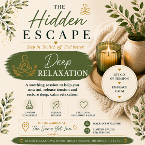 Deep Relaxation - Thursday 21st May 20:15 – 21:00