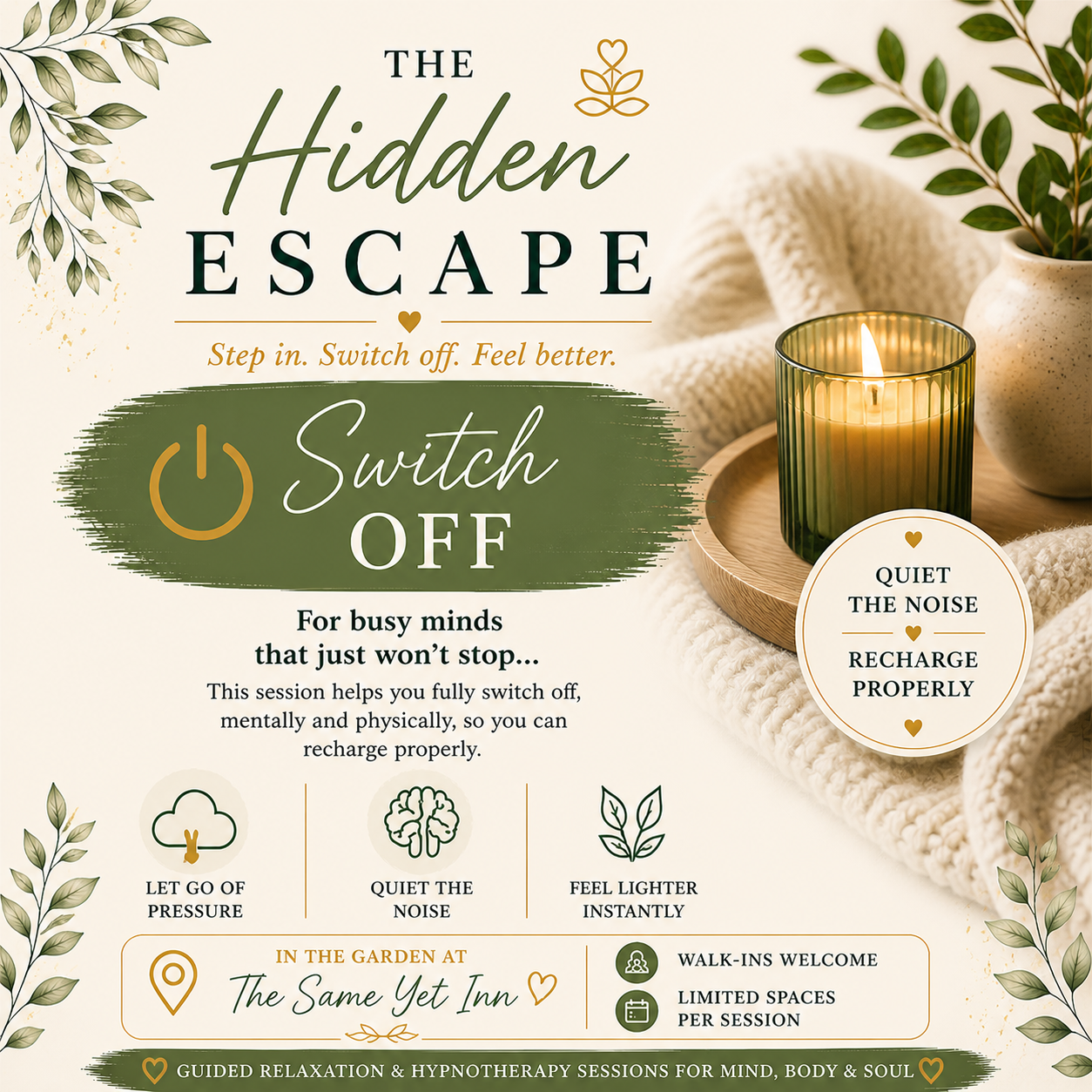 Switch Off - Saturday 9th May 11:15am – 12:00