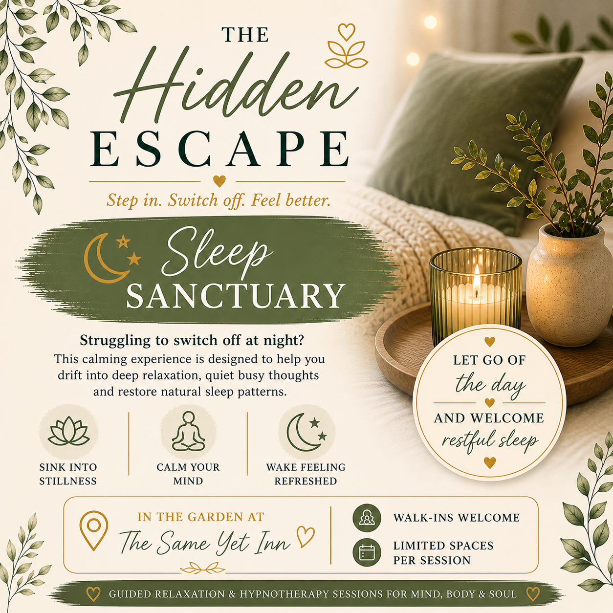 Sleep Sanctuary - Friday 8th May 19:30 – 20:15